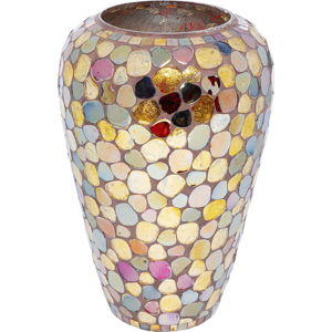 Skleněná barevná váza Kare Design Mosaic Pebbels, výška 30 cm
