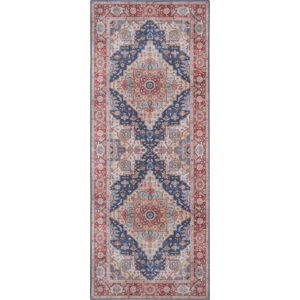 Tmavě modro-červený koberec Nouristan Sylla, 80 x 200 cm