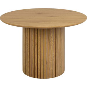 Kulatý jídelní stůl s deskou v dubovém dekoru ø 120 cm Yale - Actona