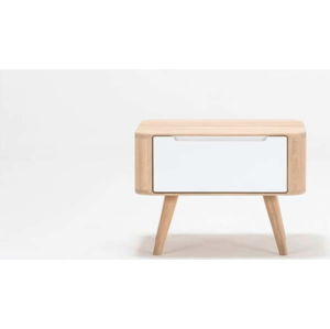 Noční stolek z dubového dřeva Gazzda Ena Two, 55 x 42 cm