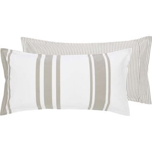 Béžovo-bílý bavlněný dekorativní povlak na polštář Westwing Collection, 40 x 80 cm