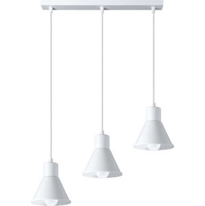 Bílé závěsné svítidlo s kovovým stínidlem 45x14 cm Martina - Nice Lamps