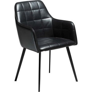 Černá koženková židle DAN-FORM Denmark Embrace Vintage