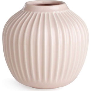 Světle růžová kameninová váza Kähler Design Hammershoi, výška 12,5 cm