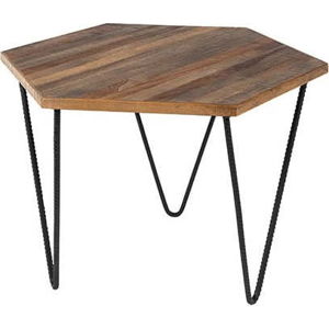 Odkládací stolek z recyklovaného teakového dřeva White Label Cor