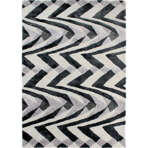 Černo-šedý ručně tkaný koberec Flair Rugs Jazz, 120 x 170 cm