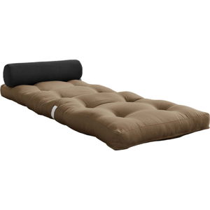 Šedohnědá futonová matrace 70x200 cm Wrap Mocca/Dark Grey – Karup Design