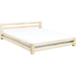 Dvoulůžková lakovaná postel z smrkového dřeva Benlemi Double, 200 x 200 cm