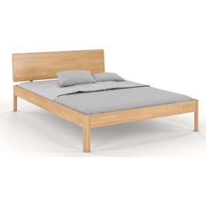 Dvoulůžková postel z bukového dřeva 200x200 cm v přírodní barvě Ammer – Skandica