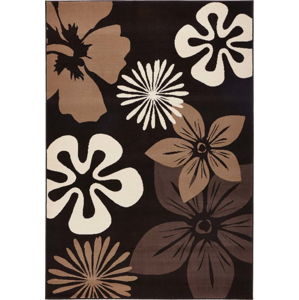 Koberec Hanse Home Gloria Flower Brownie, 80 x 150 cm