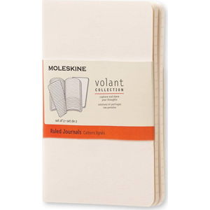 Bílý linkovaný zápisník Moleskine Volant, 80 stran