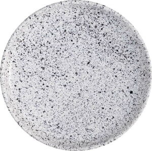 Bílo-černý kameninový dezertní talíř ÅOOMI Mess, ø 17 cm