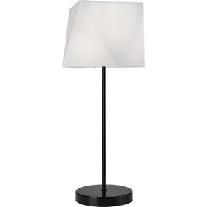 Bílá stolní lampa s textilním stínidlem, výška 52,5 cm Carla – LAMKUR