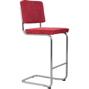 Červená barová židle Zuiver Ridge Kink Rib