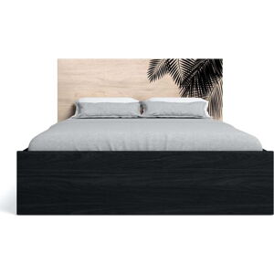 Černá dvoulůžková postel s úložným prostorem 160x200 cm Bali - Marckeric