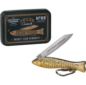 Nožík ve tvaru rybičky ve zlaté barvě Gentlemen's Hardware