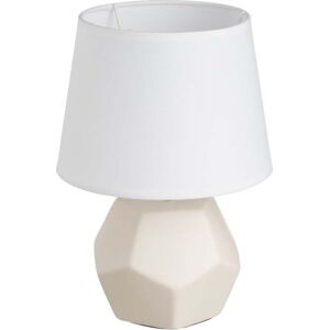 Krémová keramická stolní lampa s textilním stínidlem (výška 26 cm) – Casa Selección