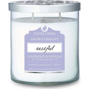 Vonná svíčka ve skleněné dóze Goose Creek Lavender & Vanilla, 60 hodin hoření