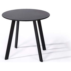 Černý zahradní stůl Le Bonom Full Steel, ø 50 cm