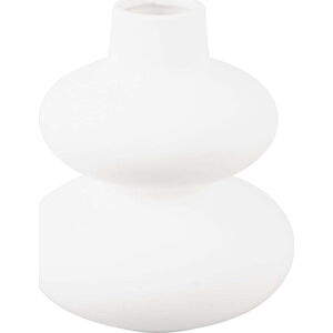 Bílá keramická váza Karlsson Circles, výška 19,4 cm