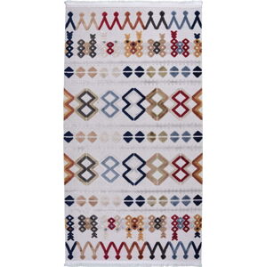 Béžový koberec s příměsí bavlny Vitaus Milas, 80 x 150 cm