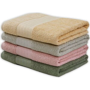 Sada 4 bavlněných ručníků Bonami Selection Portofino, 50 x 100 cm