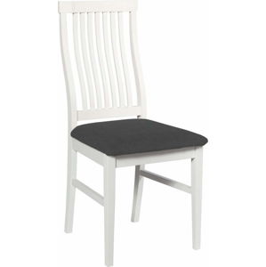 Bílá březová jídelní židle s černým sedákem Rowico Kansas