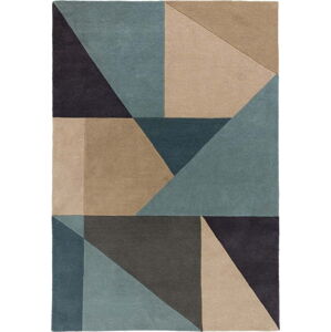 Modro-béžový vlněný koberec 230x160 cm Arlo Harper - Flair Rugs