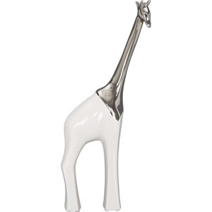 Bílá keramická dekorativní soška Mauro Ferretti Giraffa, výška 45 cm
