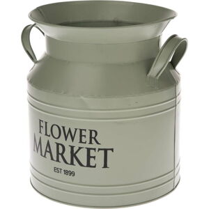 Zelený kovový květináč Dakls Flower Market, ø 20 cm