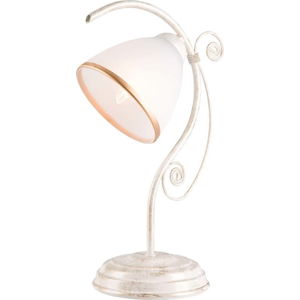 Bílá stolní lampa LAMKUR Retro
