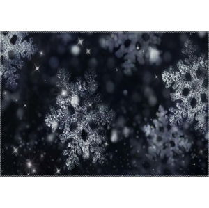 Koberec Vitaus Christmas Period BW Snowflake, 50 x 80 cm