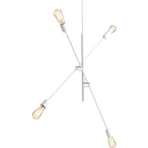 Bílé závěsné světlo pro 4 žárovky Custom Form Twigo