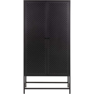 Černá kovová šatní skříň 80x160 cm Newcastle - Actona