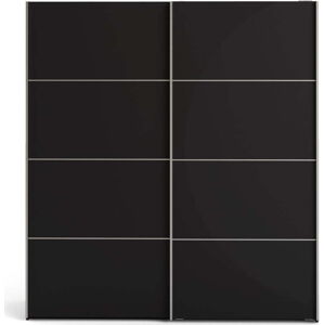 Černá šatní skříň Tvilum Verona, 182 x 201,5 cm