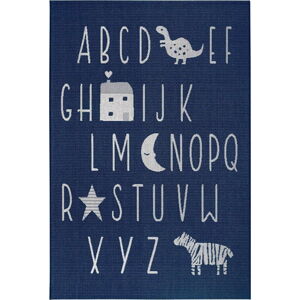 Modrý dětský koberec Ragami Letters, 200 x 290 cm