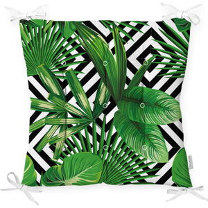 Podsedák na židli Minimalist Cushion Covers Green Leaves, 40 x 40 cm