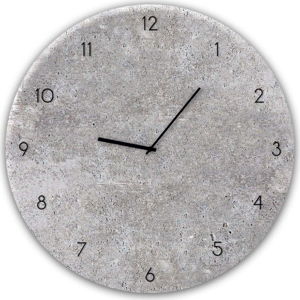 Nástěnné hodiny Styler Glassclock Concrete II, ⌀ 30 cm