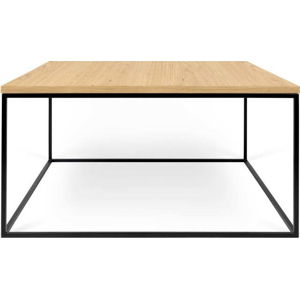 Konferenční stolek s černými nohami TemaHome Gleam, 75 x 75 cm