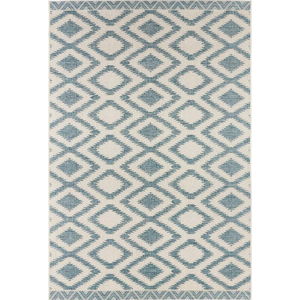 Modro-krémový venkovní koberec Bougari Isle, 70 x 140 cm