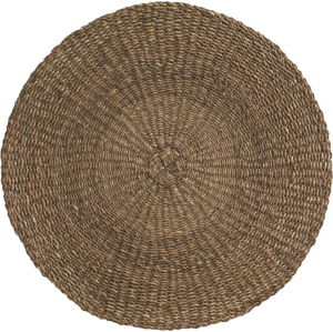 Hnědý koberec z mořských řas Geese Rustico Natura, ⌀ 100 cm