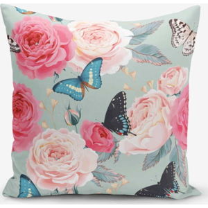 Povlak na polštář s příměsí bavlny Minimalist Cushion Covers Lekeli Butterflys, 45 x 45 cm