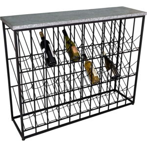 Černý kovový regál na víno – Antic Line