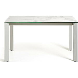 Bílo-šedý rozkládací jídelní stůl La Forma Atta, 140 x 90 cm
