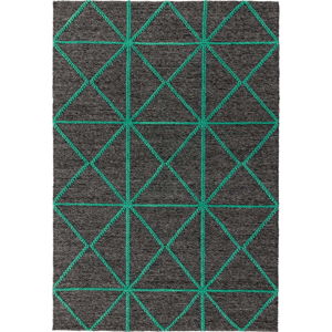 Černo-zelený koberec Asiatic Carpets Prism, 120 x 170 cm