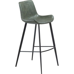 Zelená barová židle z eko kůže DAN–FORM Denmark Hype, výška 103 cm