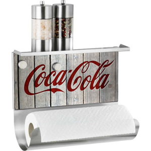 Magnetický držák na utěrku s poličkou Wenko Coca-Cola Wood