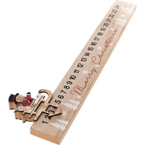 Dřevěný adventní kalendář Dakls, délka 40 cm
