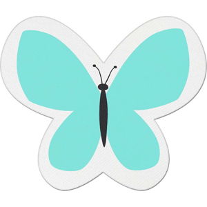 Modrý dětský polštářek s příměsí bavlny Apolena Pillow Toy Butterfly, 26 x 30 cm