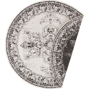 Černo-krémový venkovní koberec Bougari Borbon, ø 200 cm